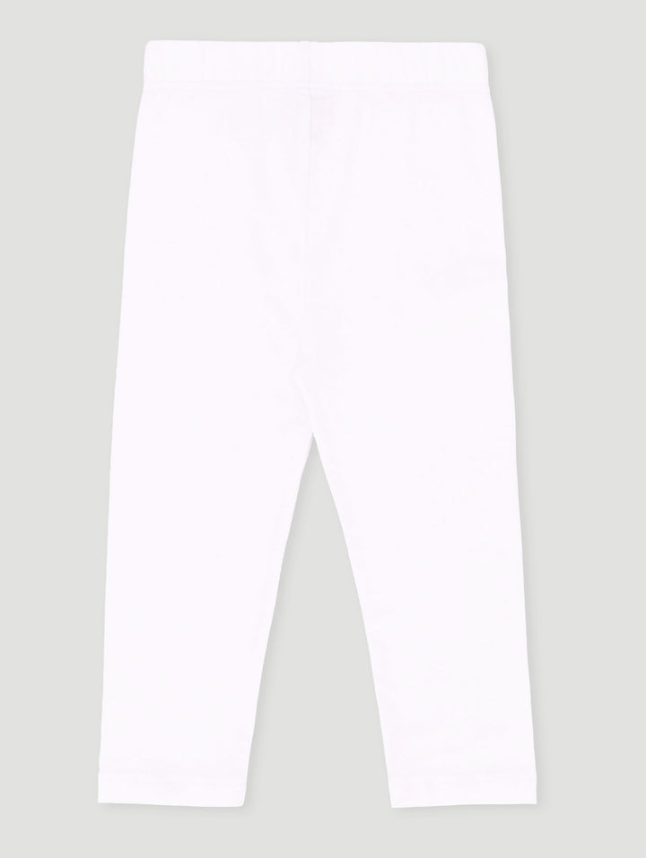 Pre-Girls Basic Plain Legging - White