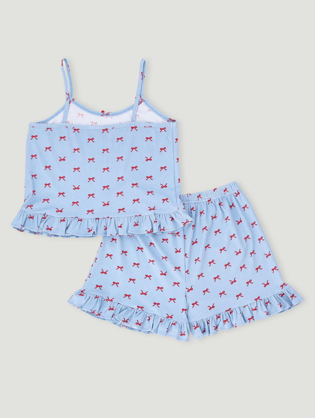 Girls Bow Print Sleep Set - Blue