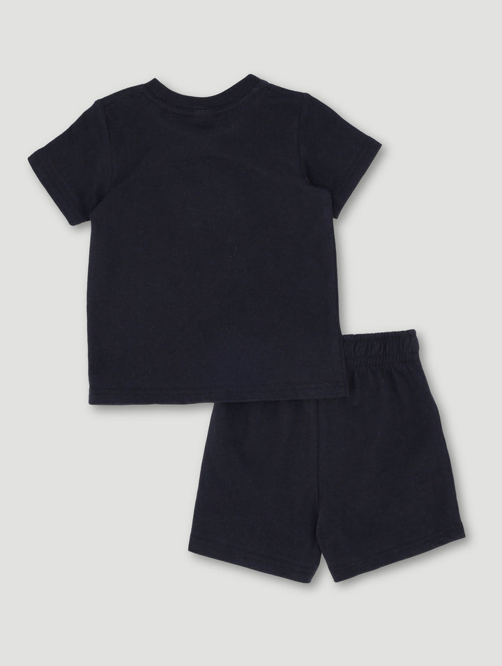 Baby Boys Basketball Print Knit Set - Black/White