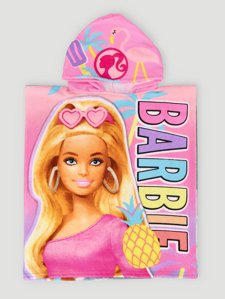 Pre-Girls Barbie Hooded Towel - Pink