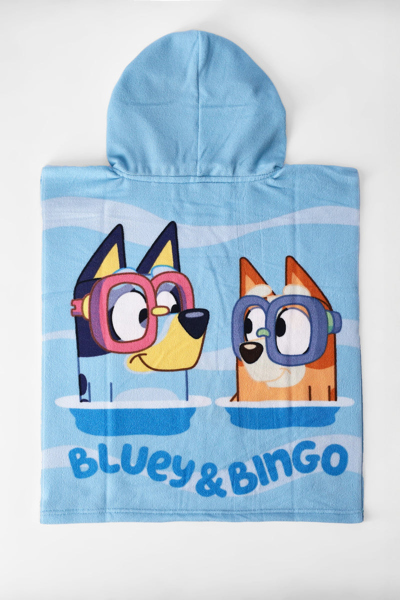 Pre-Boys Bluey Hooded Towel - Blue