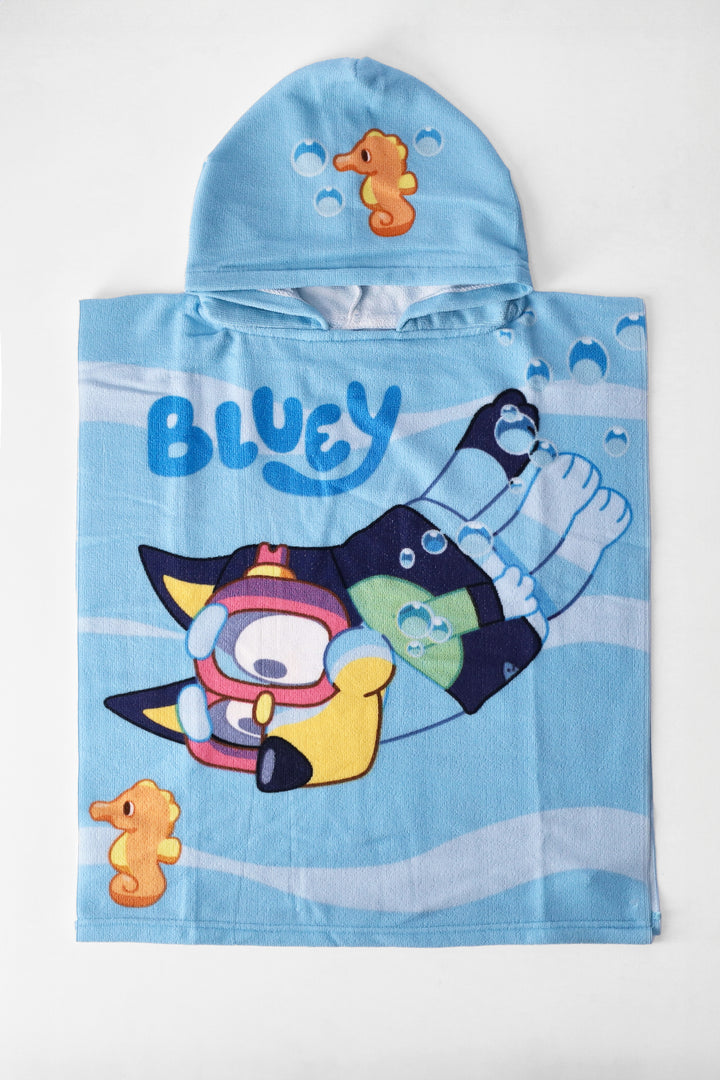 Pre-Boys Bluey Hooded Towel - Blue
