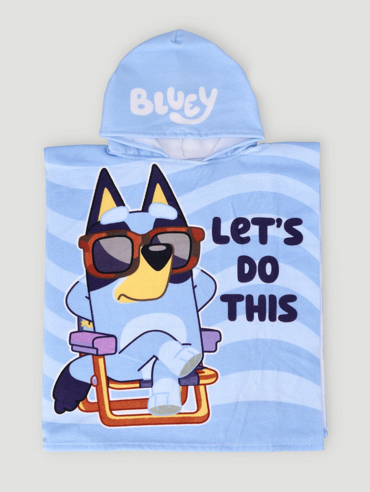 Pre-Boys Bluey Hooded Towel - Blue