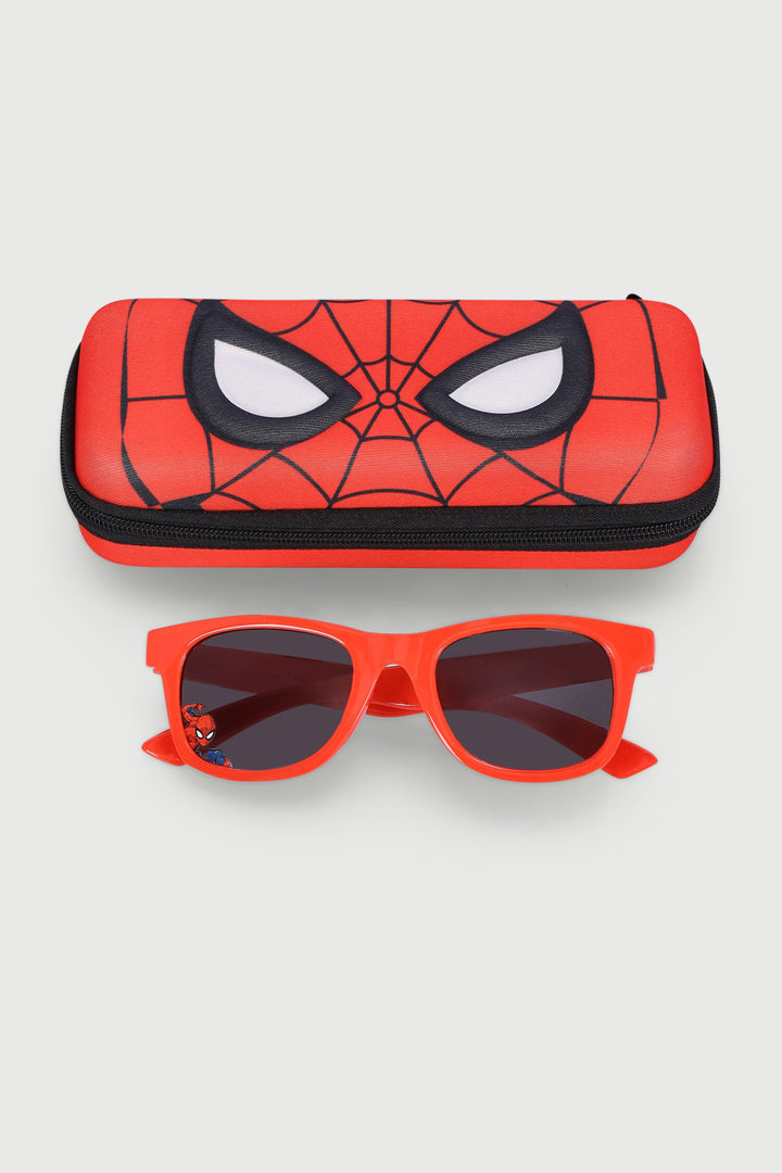 Pre-Boys Spiderman Sunnies & Case Set - Red