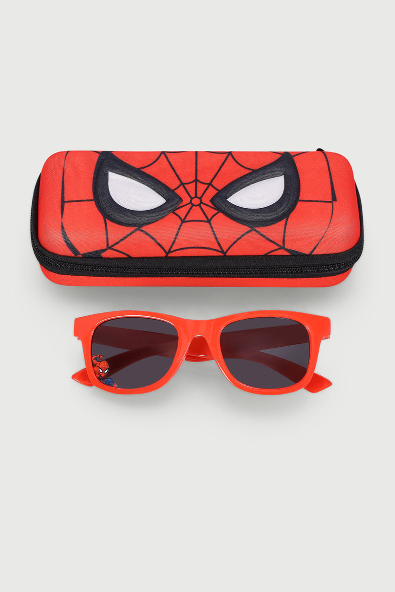 Pre-Boys Spiderman Sunnies & Case Set - Red