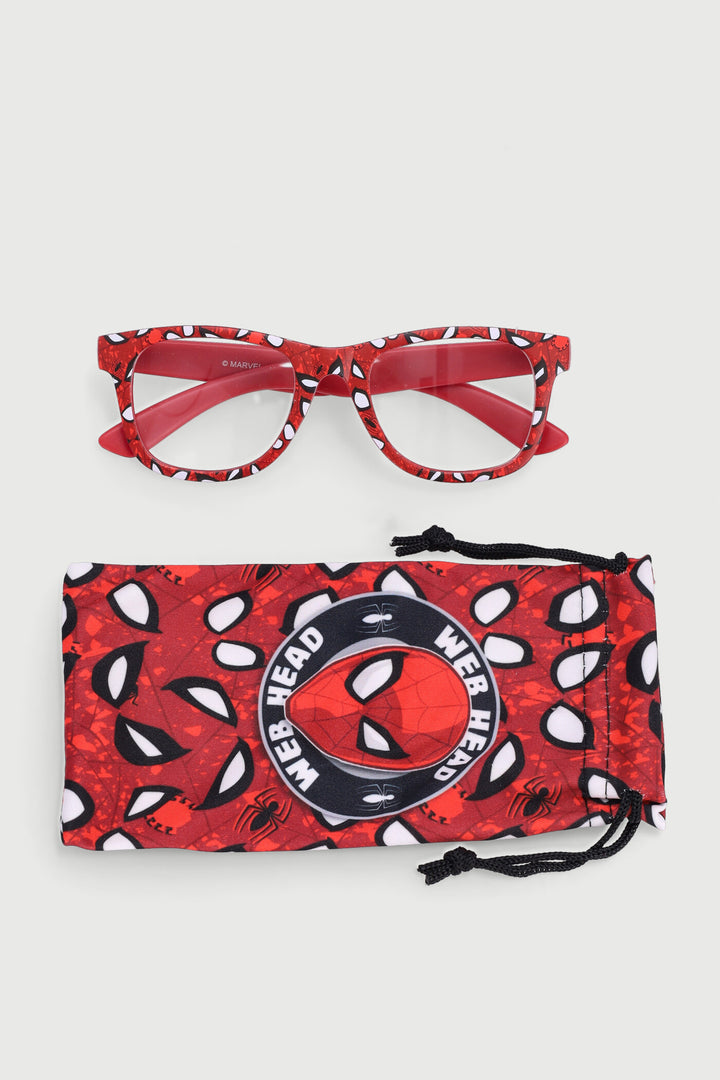 Spiderman Blue Light Glasses & Pouch - Red