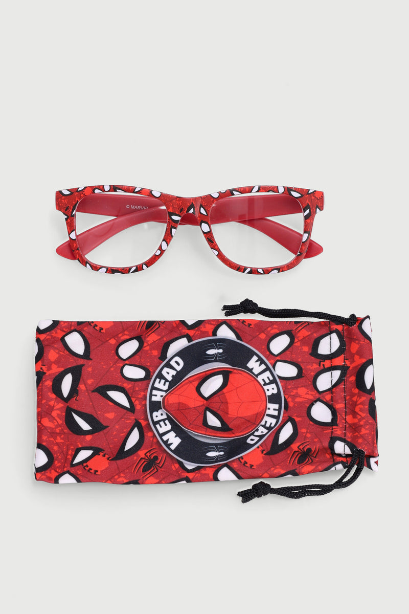 Spiderman Blue Light Glasses & Pouch - Red