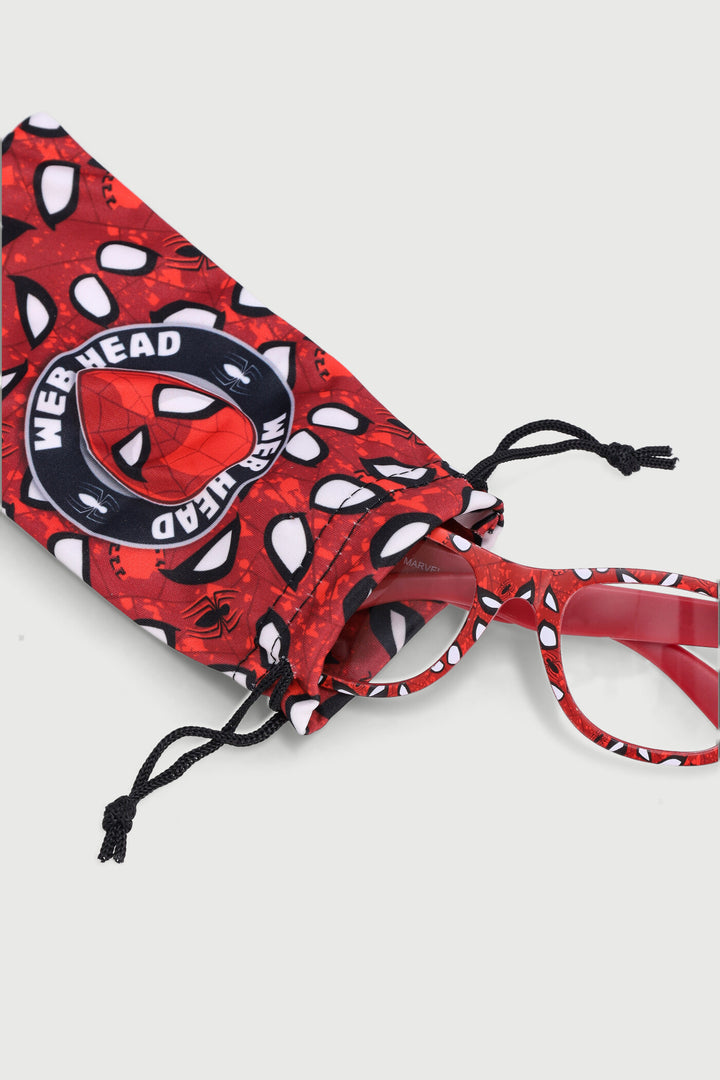 Spiderman Blue Light Glasses & Pouch - Red