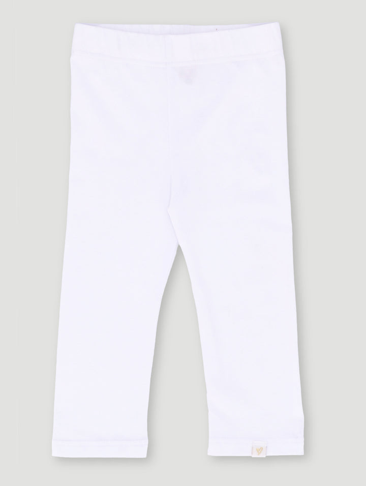 Pre-Girls Basic Plain Legging - White