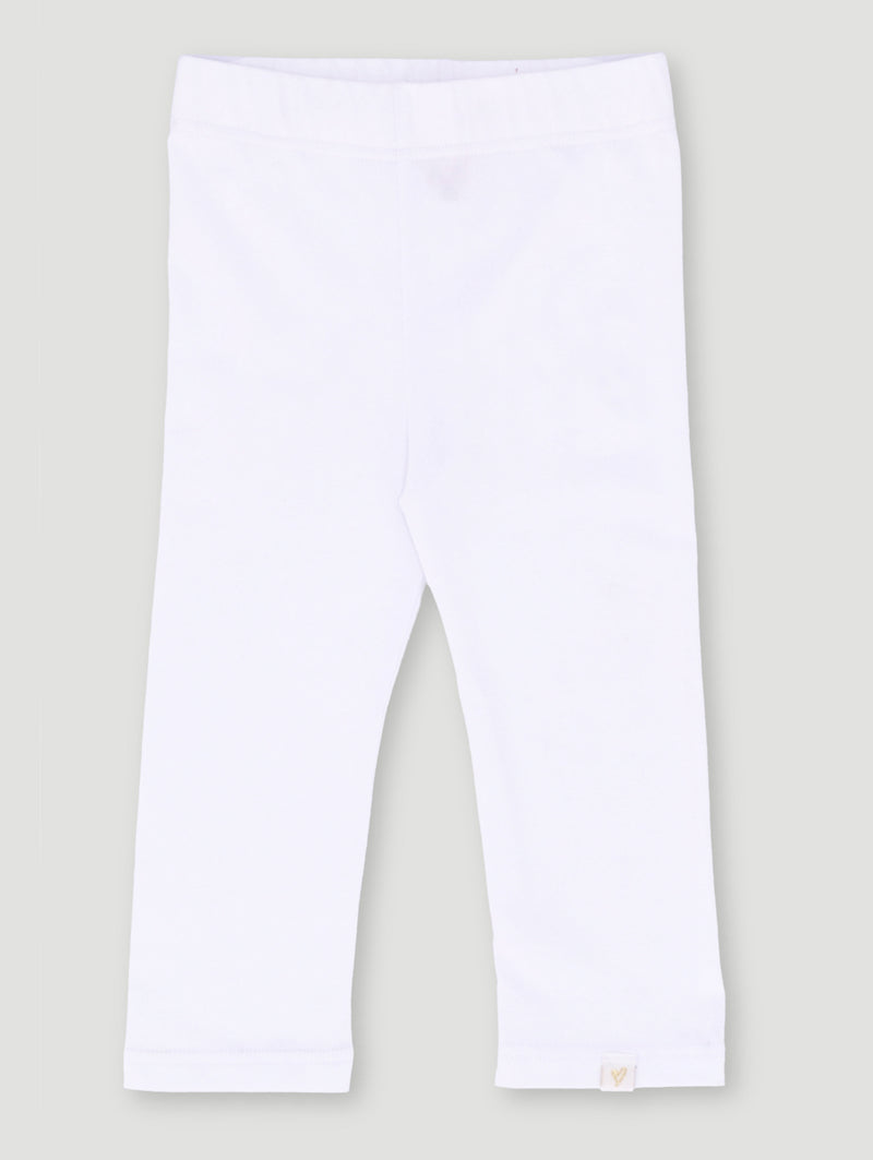 Pre-Girls Basic Plain Legging - White