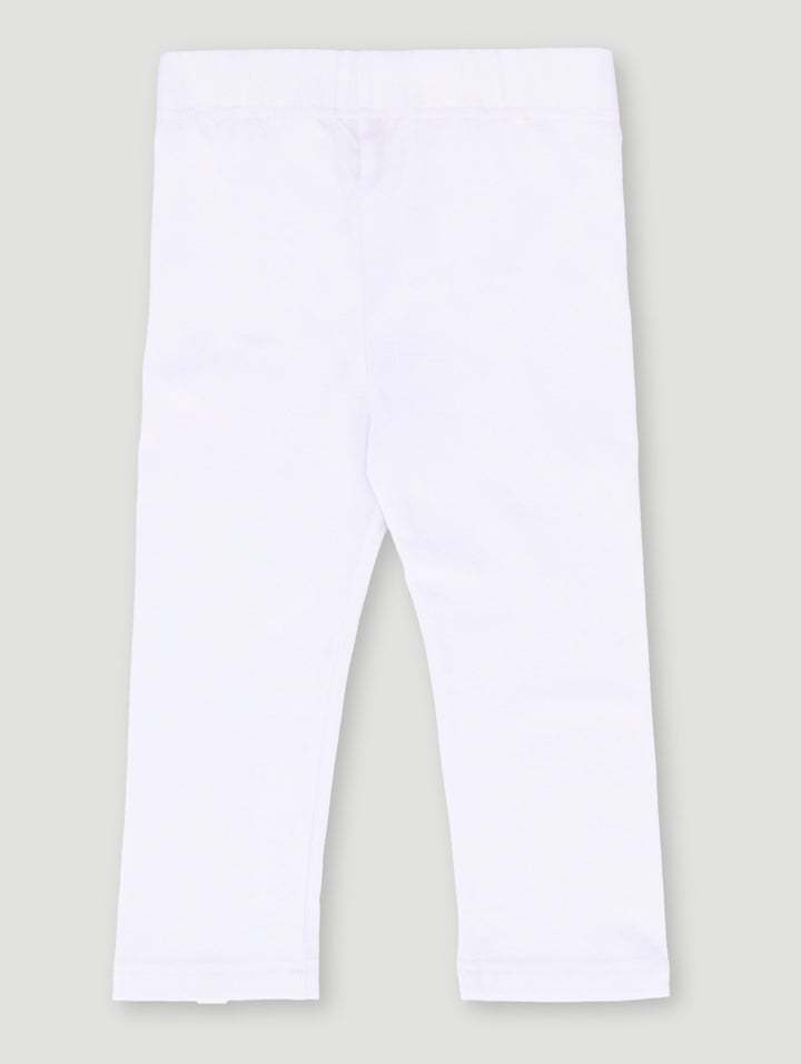 Pre-Girls Basic Plain Legging - White