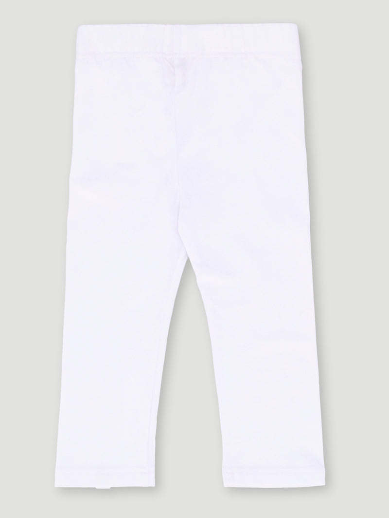 Pre-Girls Basic Plain Legging - White