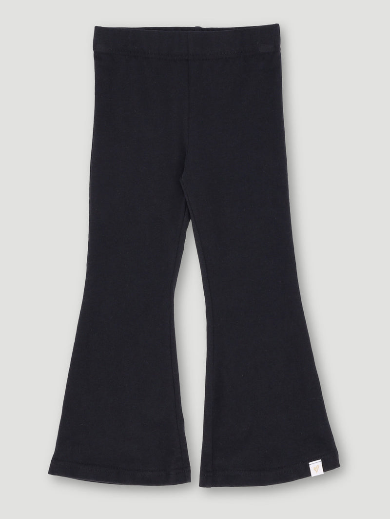 Pre- Girls Black Flare Leg Pants - Black