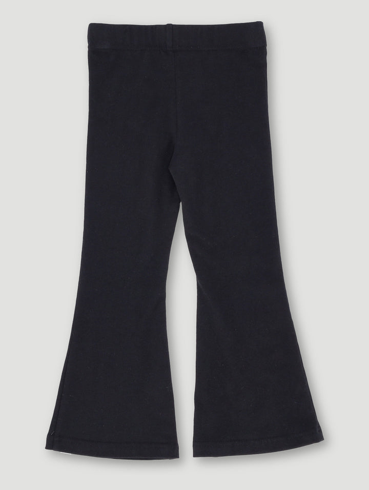 Pre- Girls Black Flare Leg Pants - Black