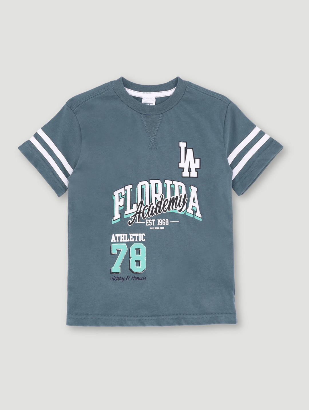 Pre- Boys Short Sleeve College Football Tee - Dark Blue