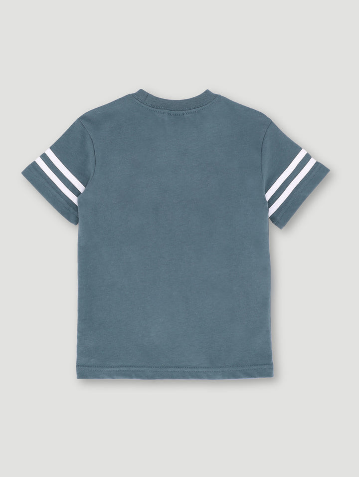 Pre- Boys Short Sleeve College Football Tee - Dark Blue
