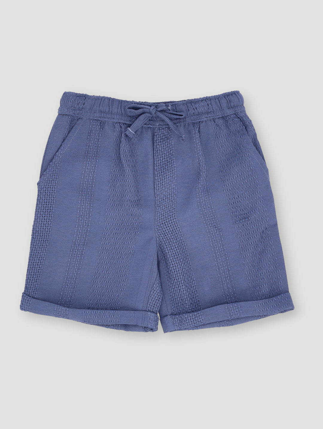 Pre- Boys Woven Textured Dobby Short - Denim