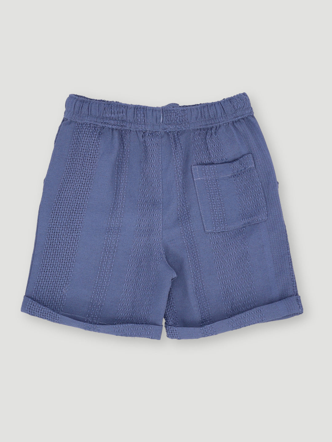 Pre- Boys Woven Textured Dobby Short - Denim