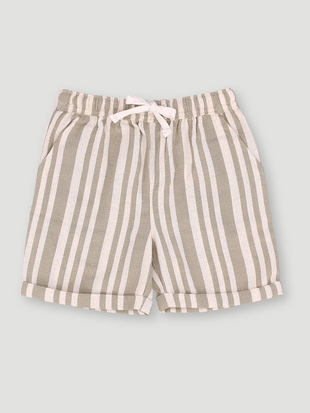 Pre- Boys Textured Stripe Knit Short - Green