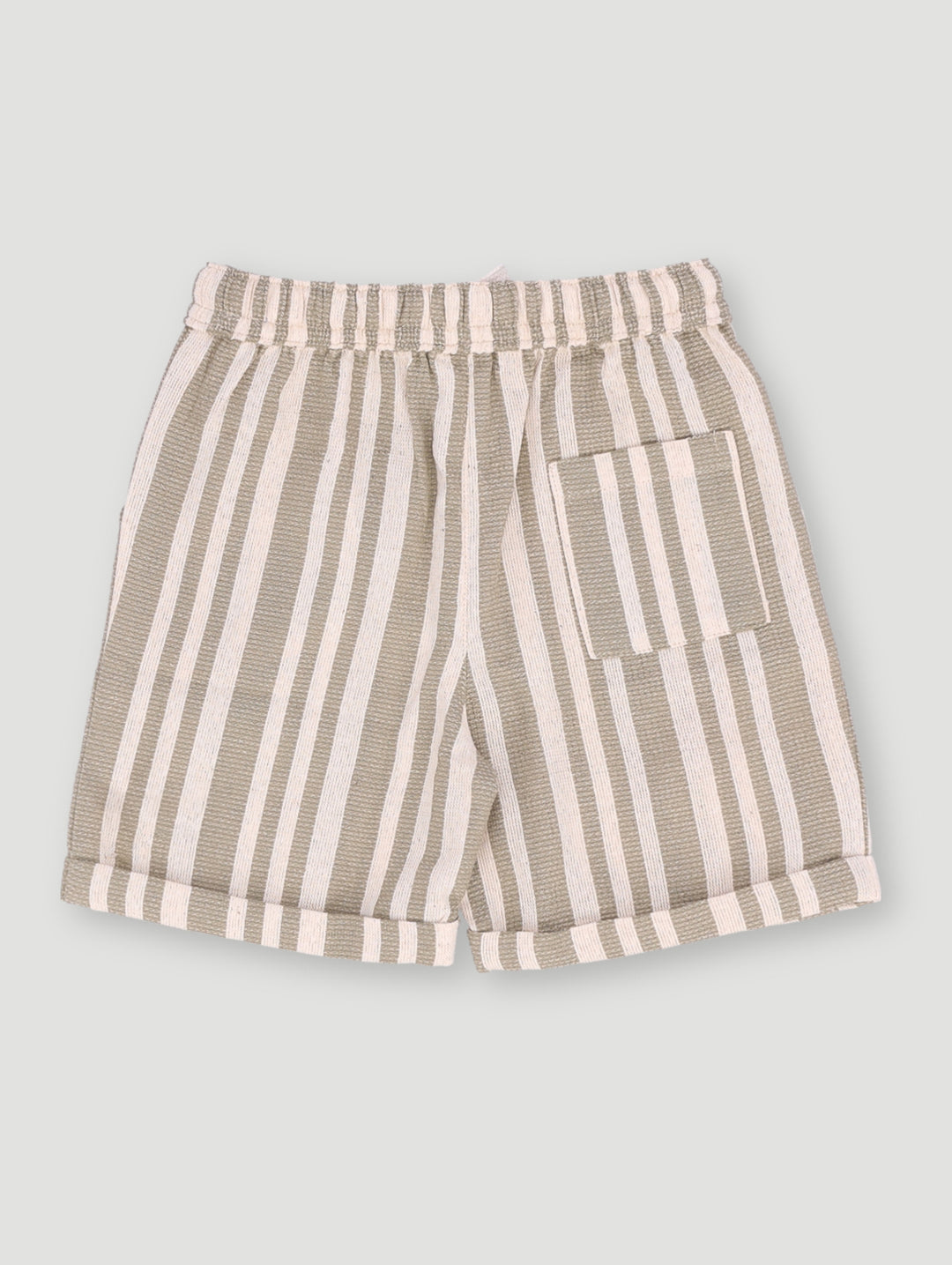 Pre- Boys Textured Stripe Knit Short - Green