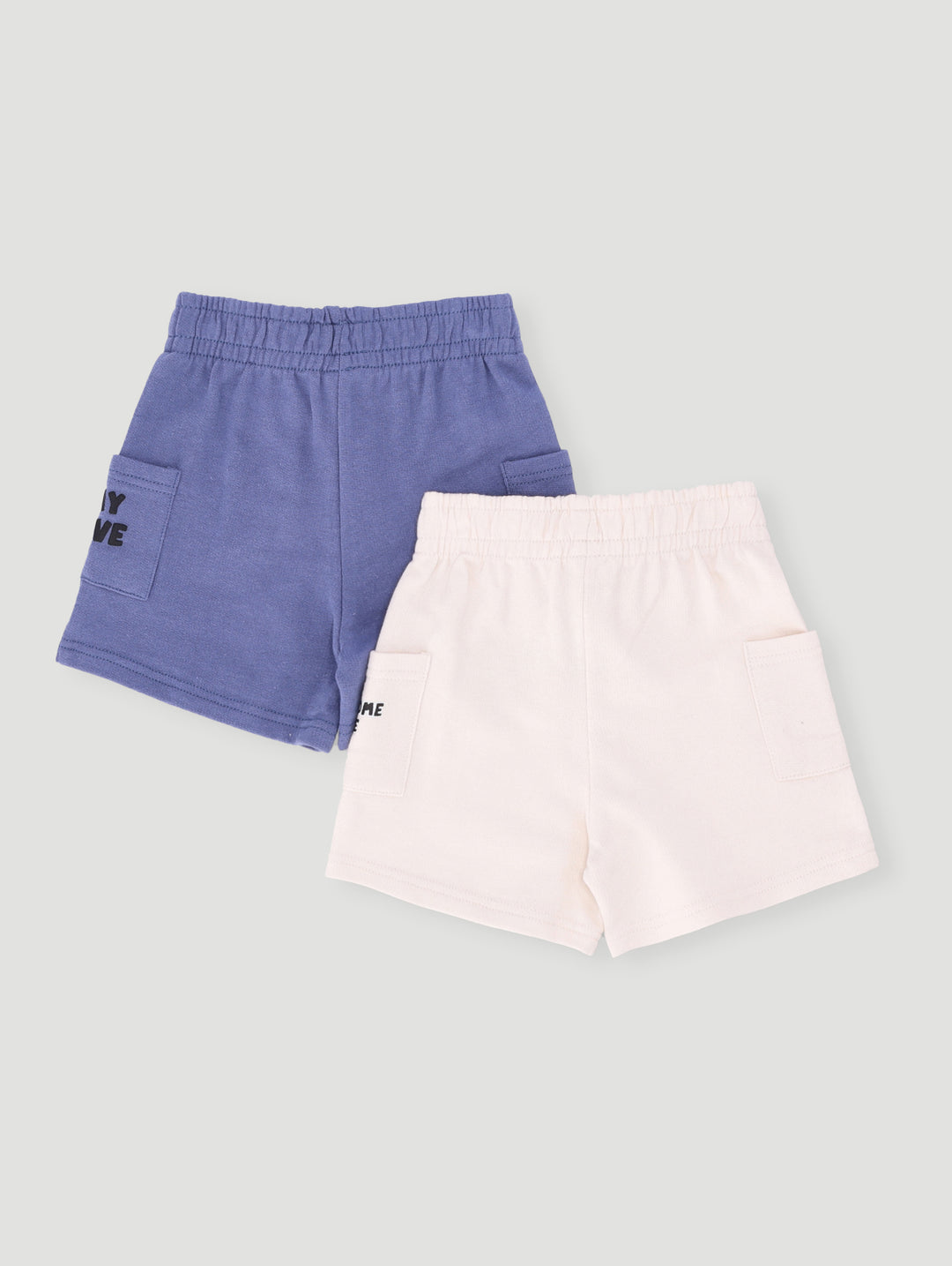 Baby Boys 2 Pack Safari Knit Short - Stone/Multi