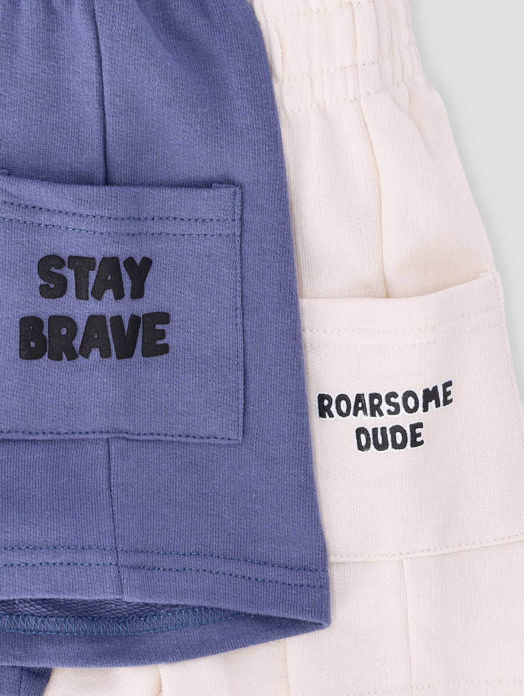 Baby Boys 2 Pack Safari Knit Short - Stone/Multi