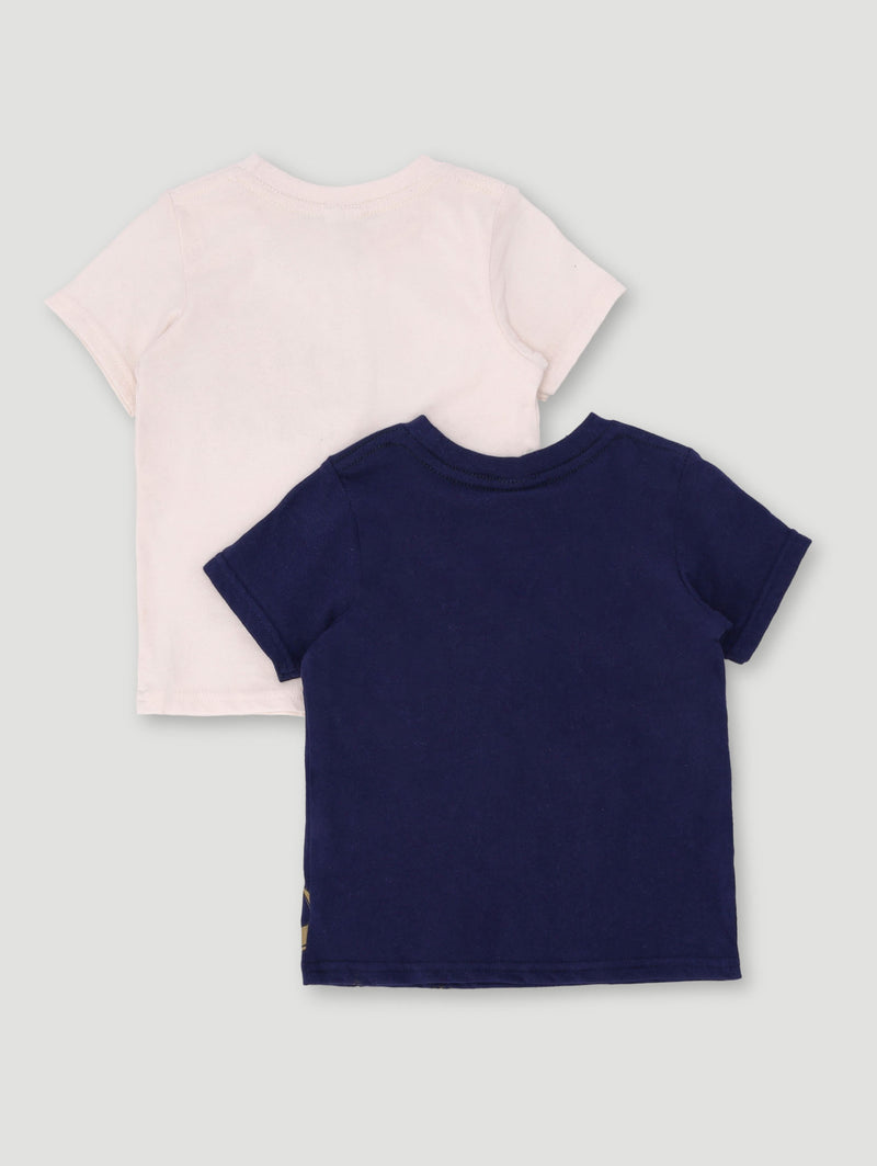 Baby Boys 2 Pack Knit Dino Tee - Navy