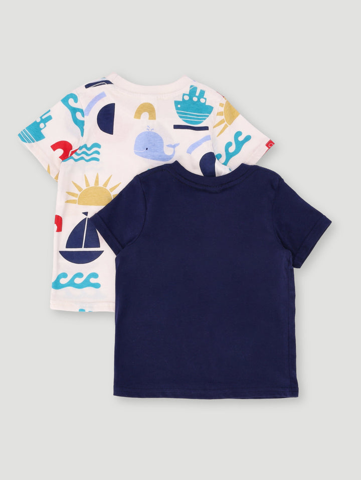 Baby Boys 2 Pack Jolly Mariner Knit Tee - Navy/Red