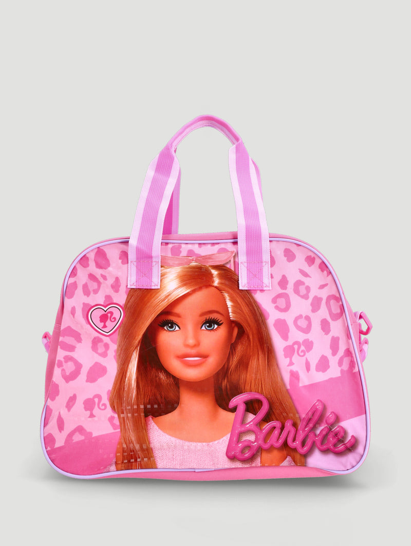 Pre-Girls Barbie Animal Print Hold All Bag - Pink