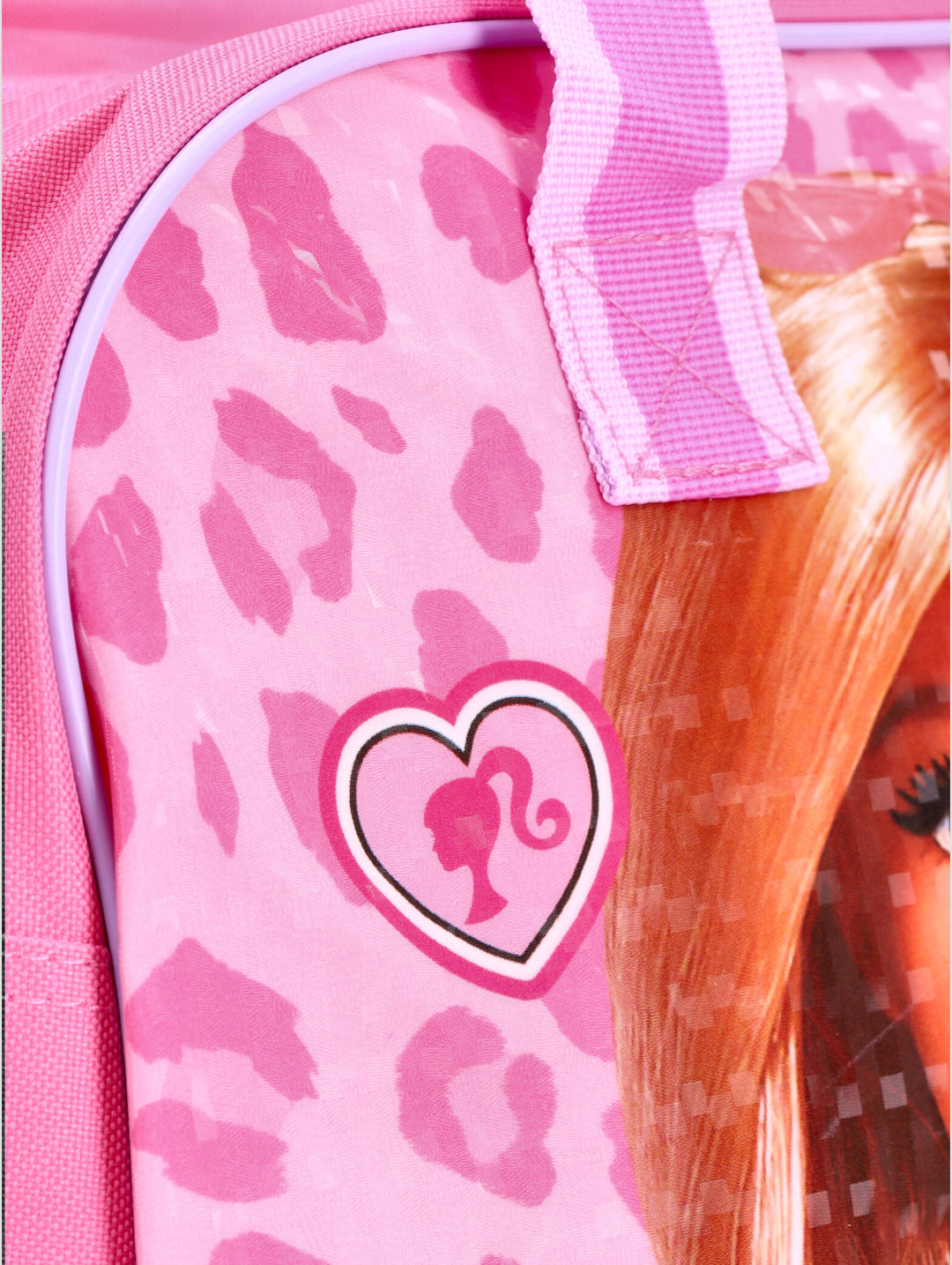 Pre-Girls Barbie Animal Print Hold All Bag - Pink