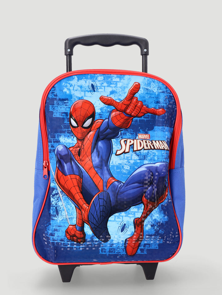 Pre-Boys Spidey Off The Wall Trolley Bag - Blue