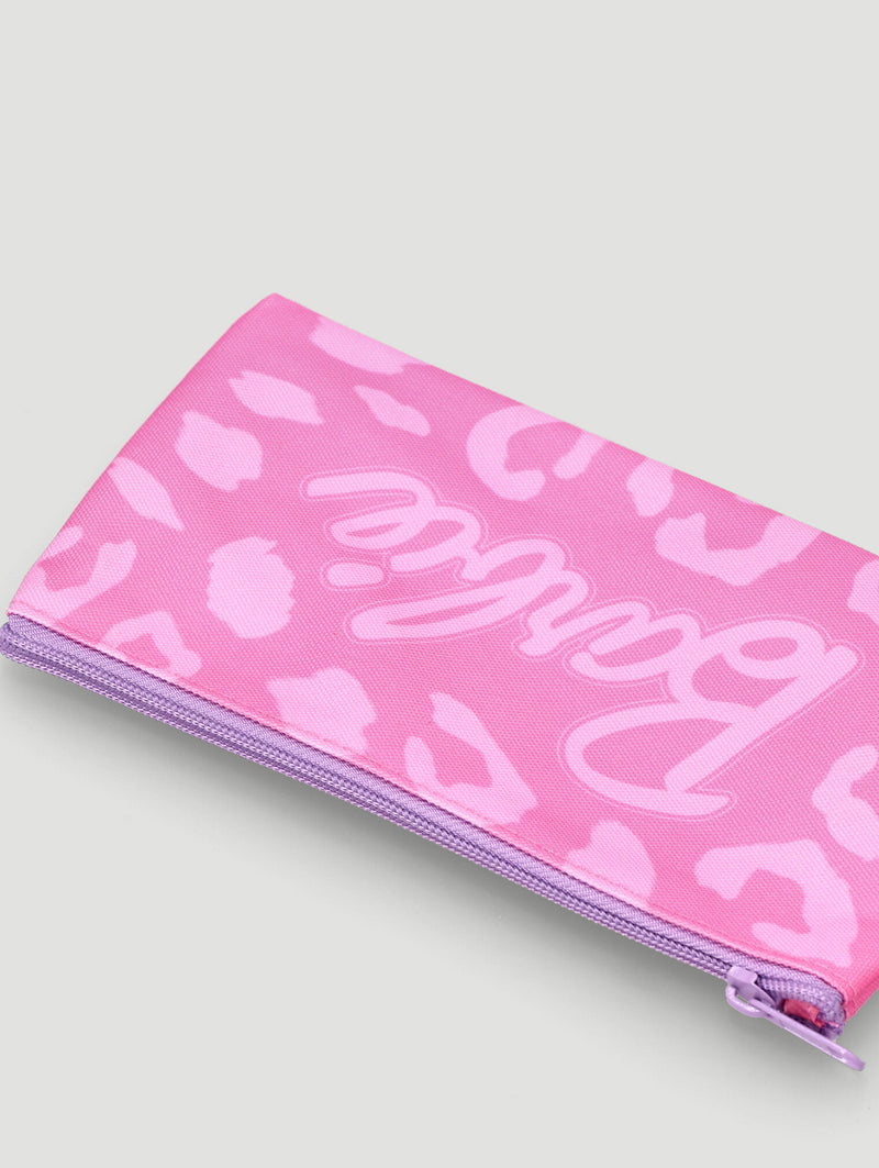 Pre-Girls Animal Print Backpack & Pencil Case - Pink
