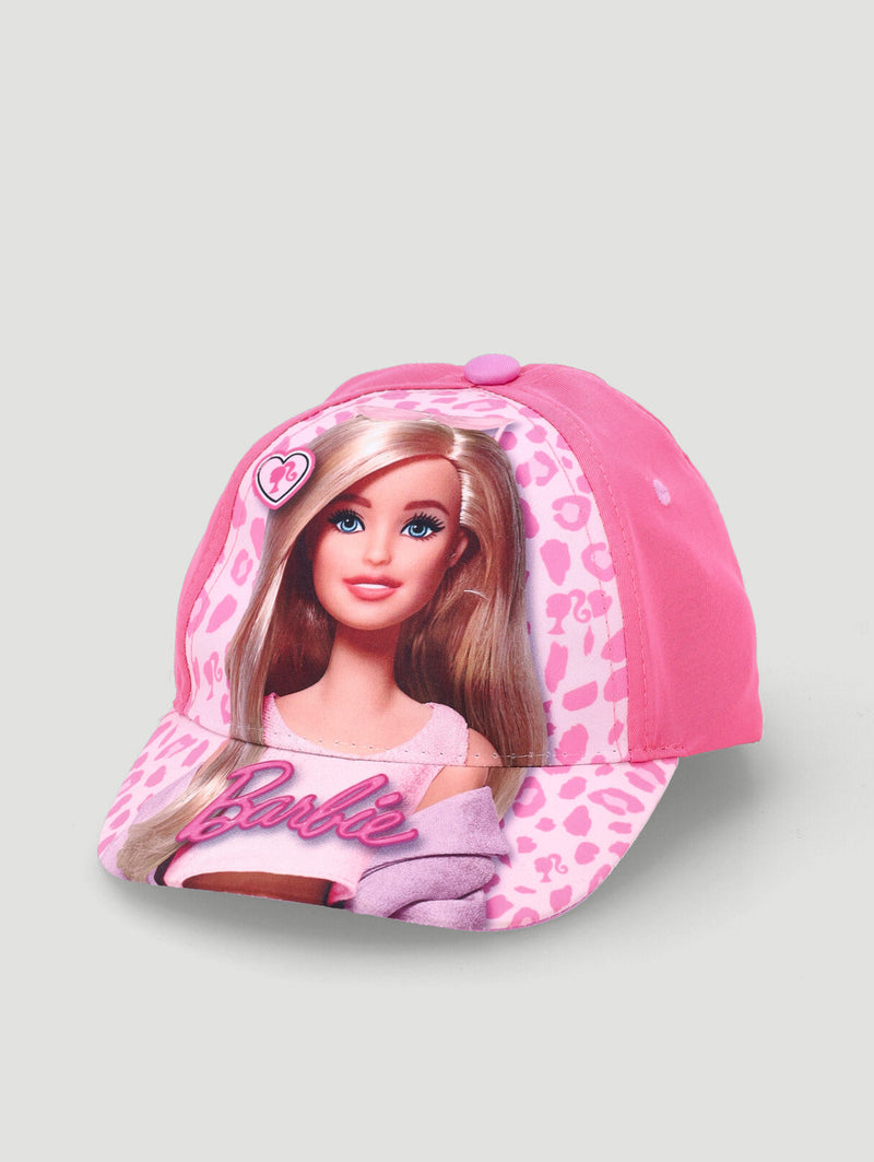 Pre-Girls Barbie Animal Print Cap - Pink