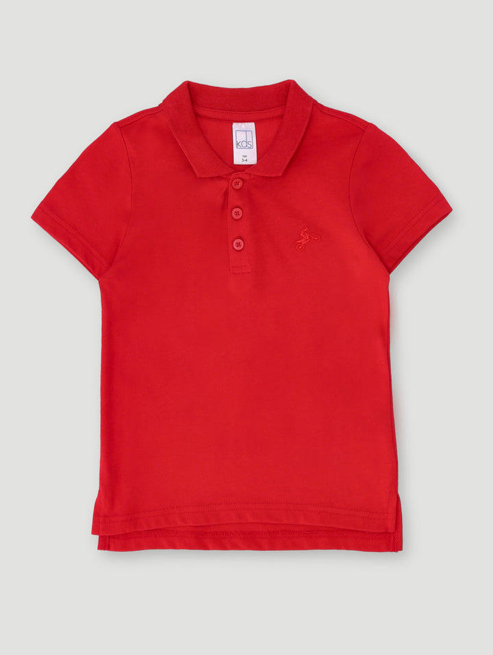 Pre- Boys Plain Golfer - Red