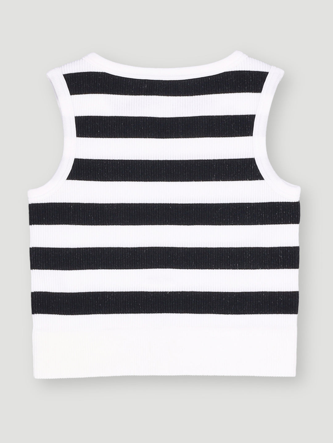 Pre-Girls Seamless Crew Neck Top - Black/White