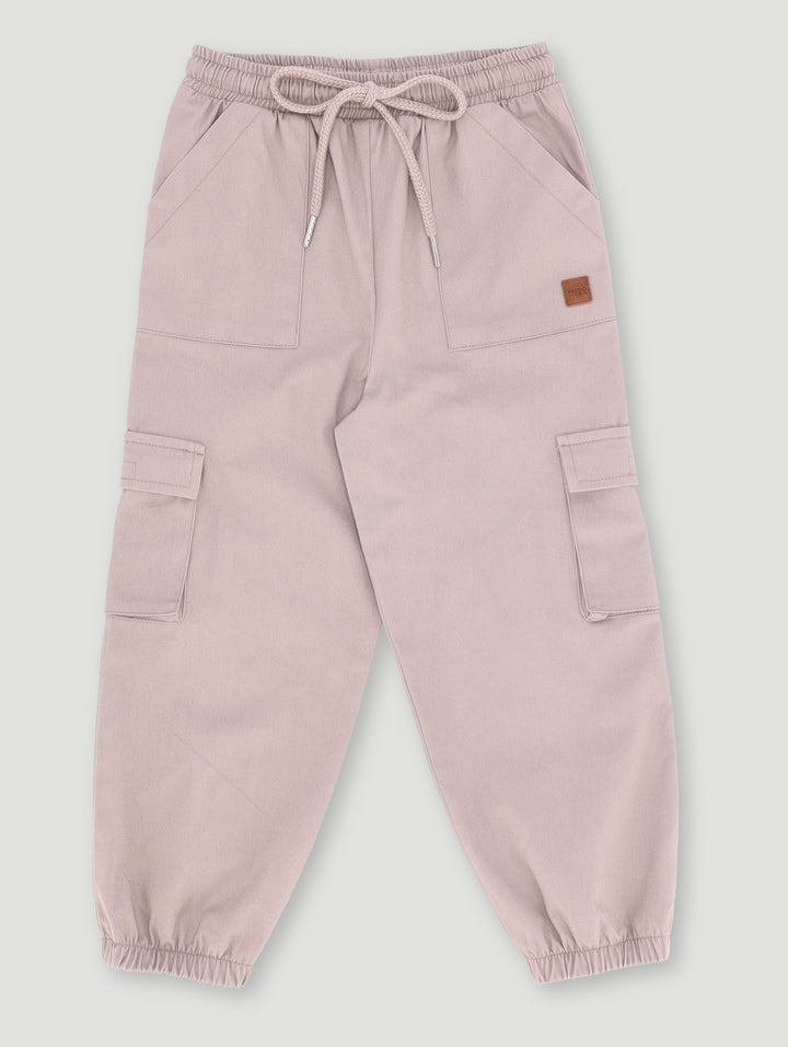 Keedo Boys Twill Jogger - Beige