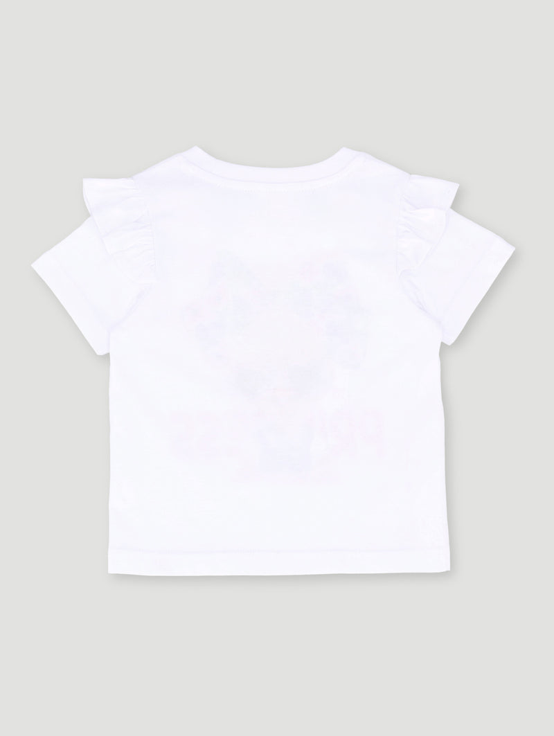 Baby Girls Frilled Princess Tee - White