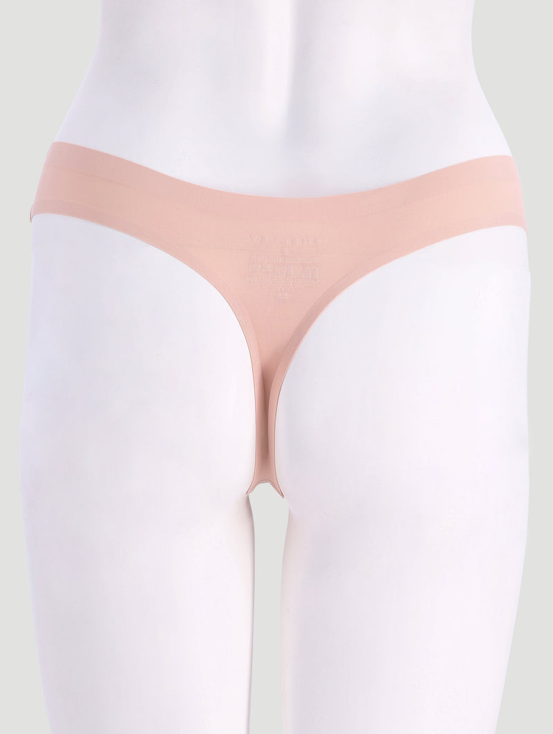 3 Pack Seamless Thong Panties - Rose/Floral/Blue