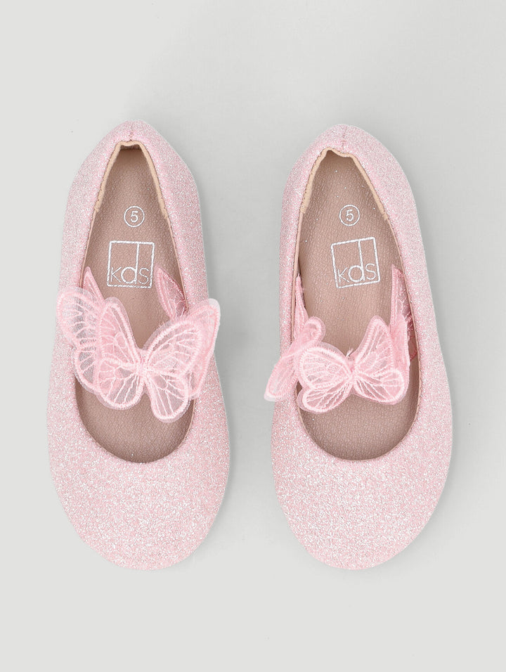 Pre-Girls Butterfly Pump - Pink