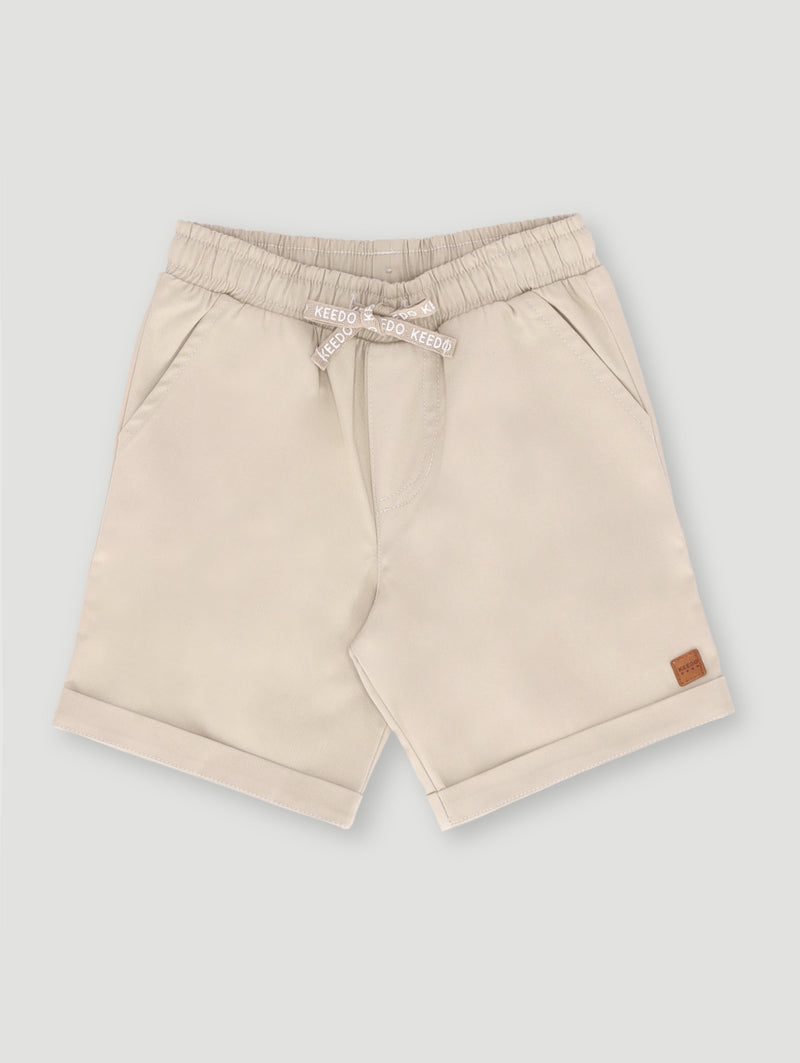 Keedo Baby Boys Twill Short - Stone