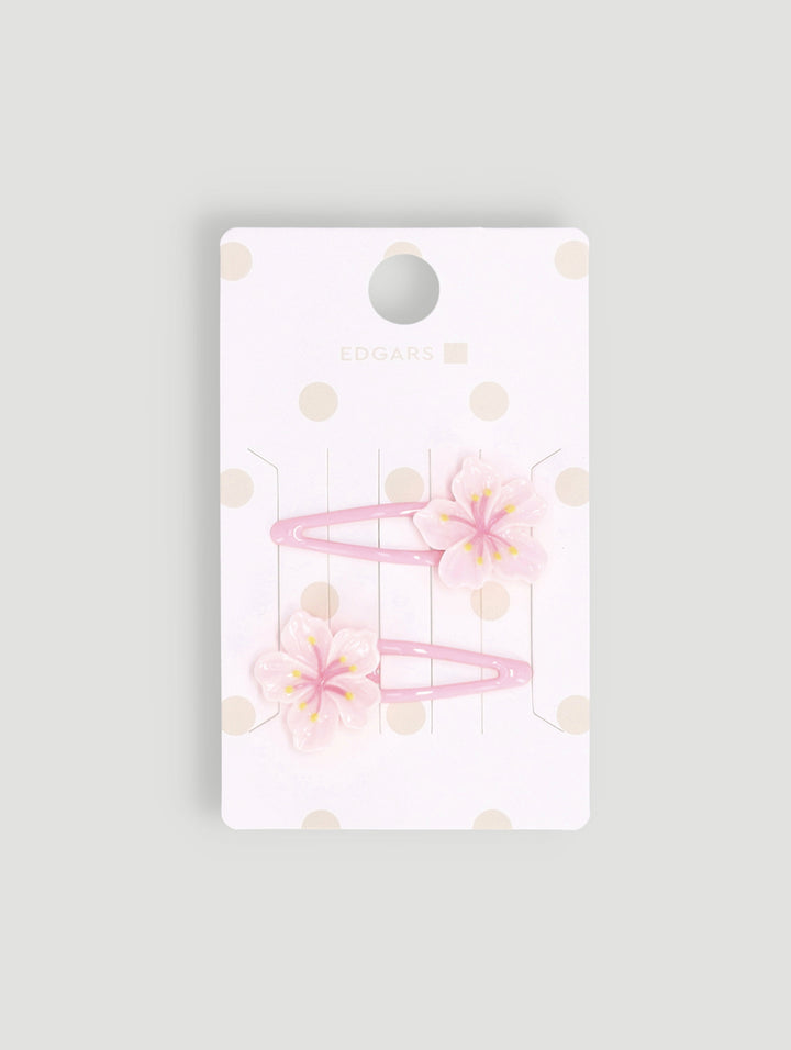 Pre-Girls Floral Hair Clips - Pink
