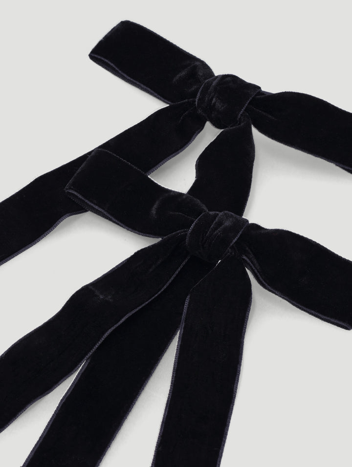 Girls Bow Hair Clip - Black