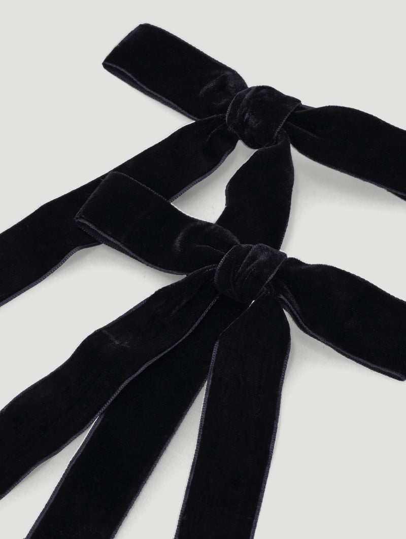 Girls Bow Hair Clip - Black