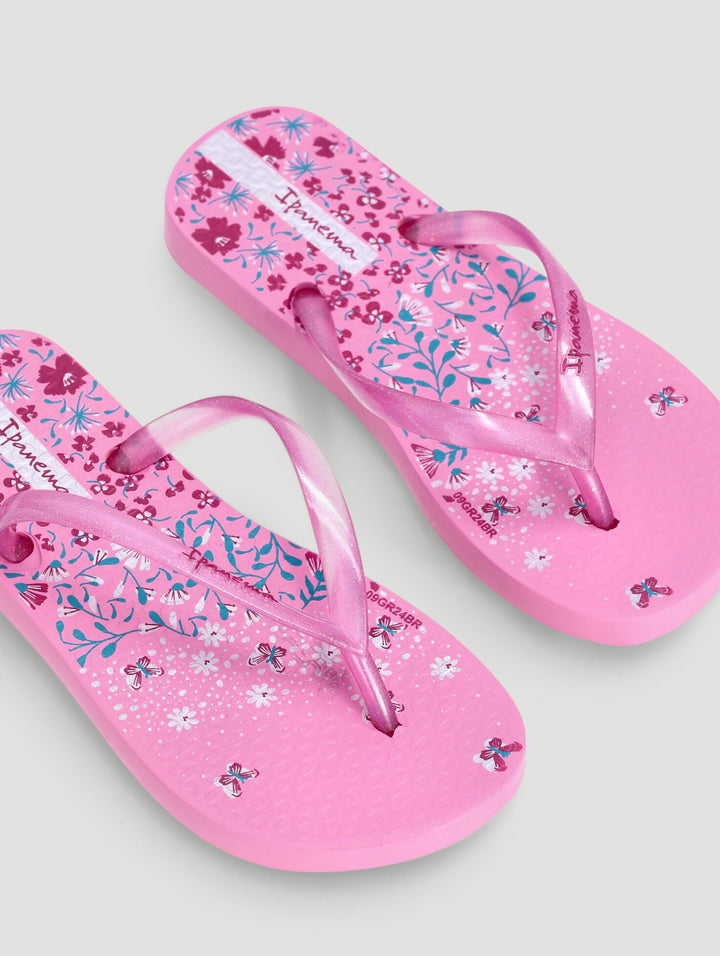 Girls Floral Flip Flop - Pink