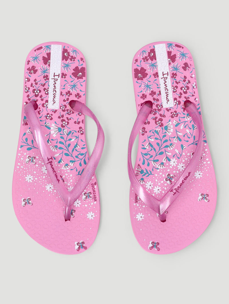 Girls Floral Flip Flop - Pink