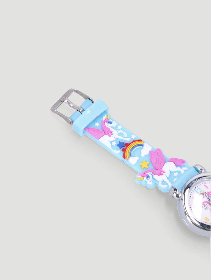 Pre-Girls Kds Blue Unicorn Watch - Blue