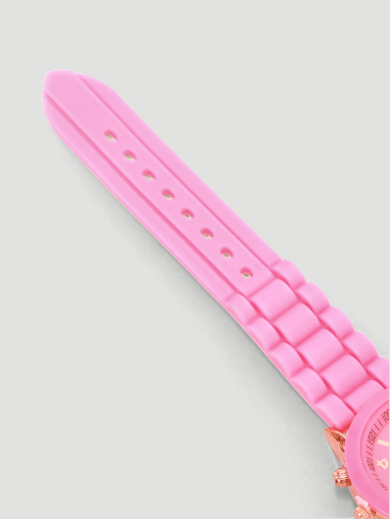 Girls Jelly Analogue Watch - Pink