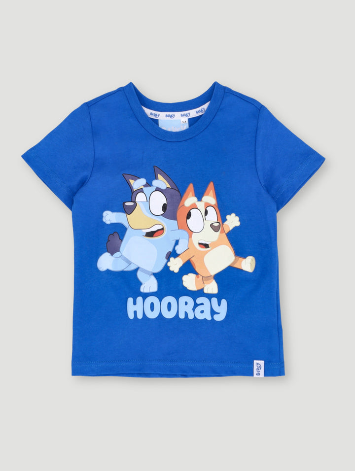 Pre- Boys Short Sleeve Bluey High Gloss Tee - Cobalt
