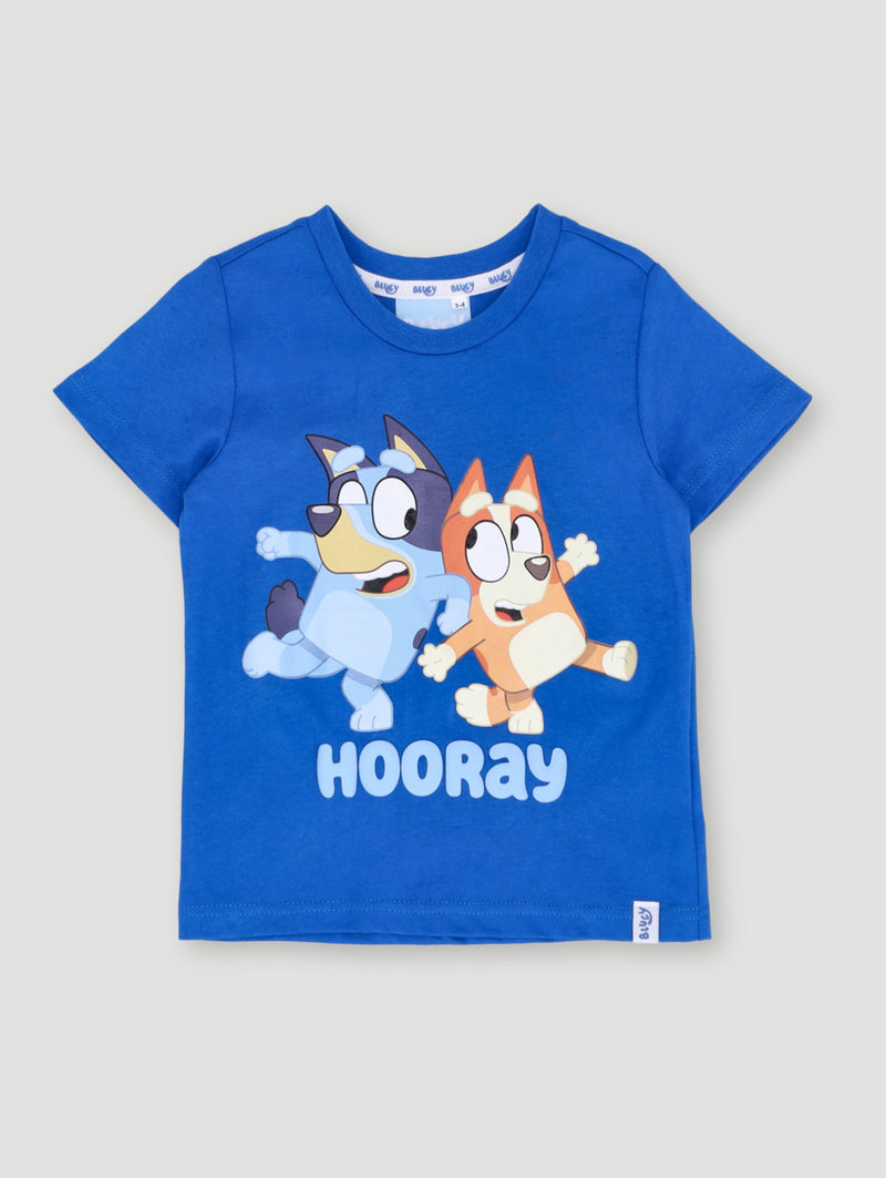 Pre- Boys Short Sleeve Bluey High Gloss Tee - Cobalt