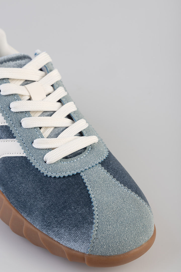 Jim Velvet Sneaker - Blue